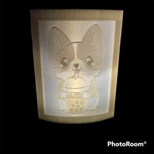 dog puppy night light pup cup starbucks cute childrens room hallway bathroom